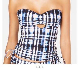 Lucky Brand 2 pc Tankini Swimsuit Large